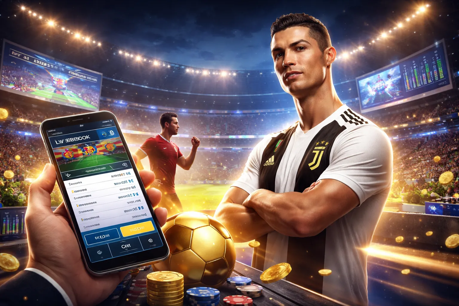 Hình ảnh banner 123goal nhà cái với các trò chơi cá cược trực tuyến